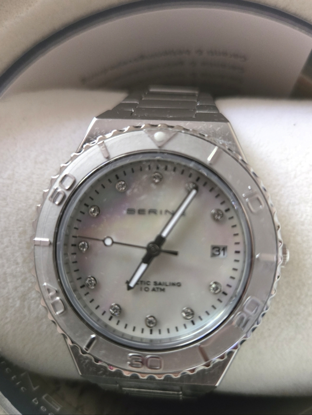 Stainless Steel Women's Watch With Mother-Of-Pearl Dial - Silver